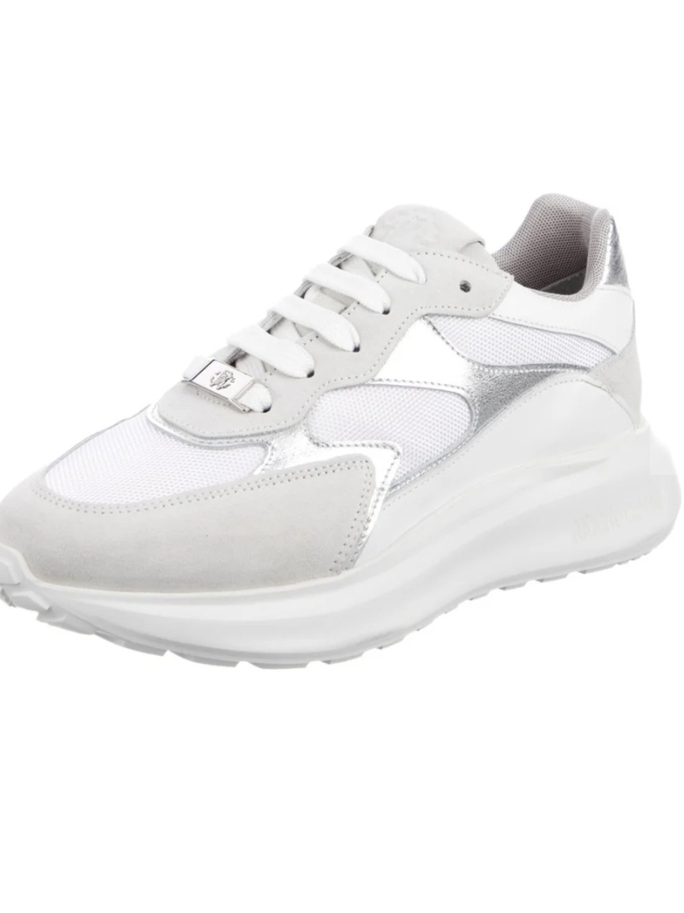ROBERTO CAVALLI Laced Sneakers w/ Mixed Inserts Women Size 1O- Men 8.5 NWB W/COA